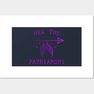 Hex The Patriarchy Femіnist Witch Funny Magical Mystical Arrow Posters and Art